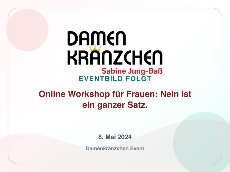 Online Workshop für Frauen: Nein ist ein ganzer Satz.